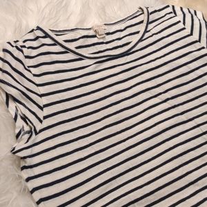 J.Crew Striped Muscle Tee Shirt Size Large